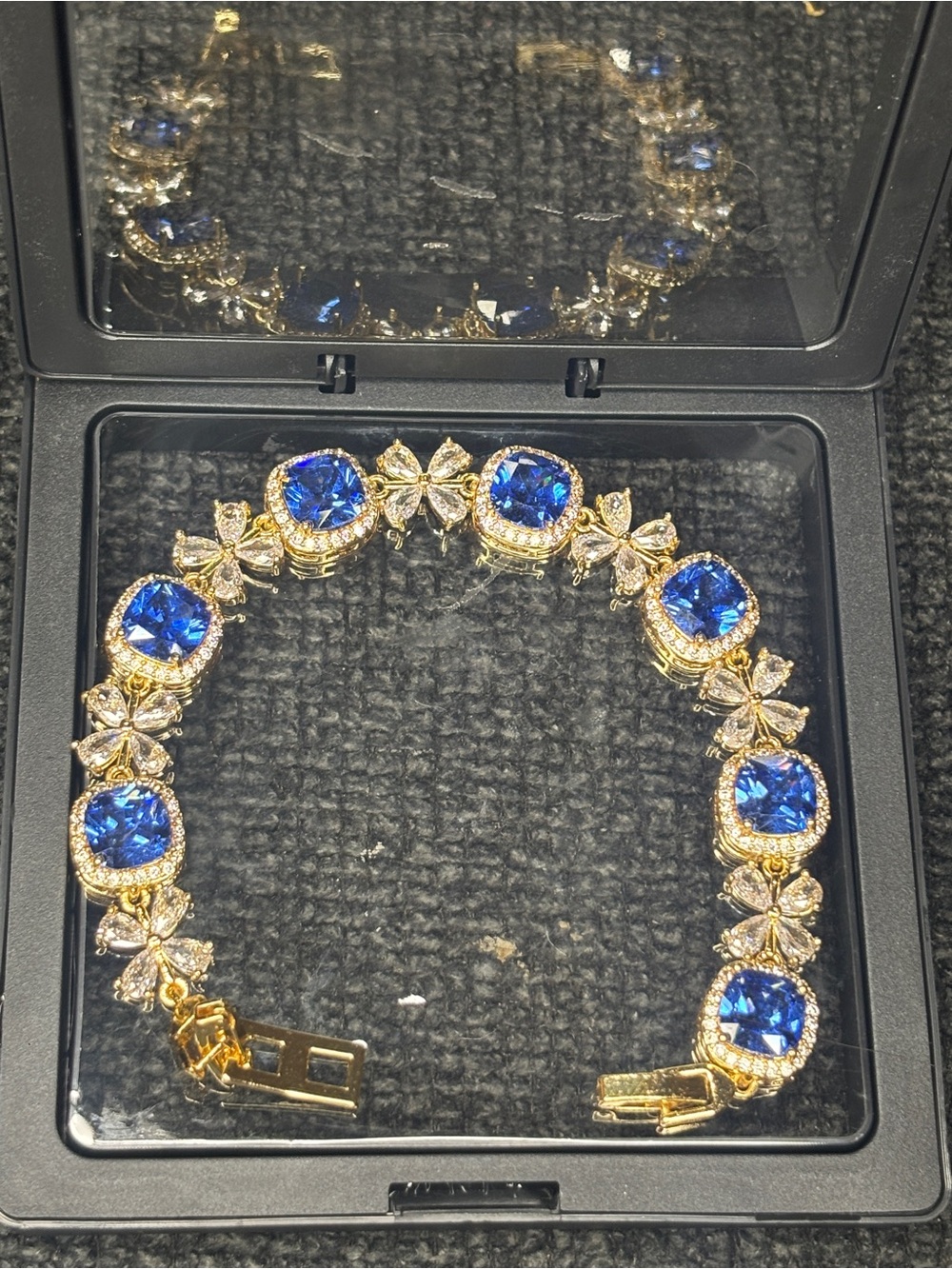 Gold & Blue Tennis bracelet
